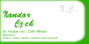 nandor czeh business card