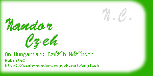 nandor czeh business card